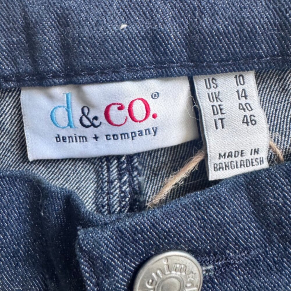d&co Denim & Country Dark Wash Straight Cut Cropped Jeans Women's 10 NEW - Picture 5 of 8